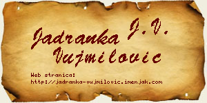 Jadranka Vujmilović vizit kartica